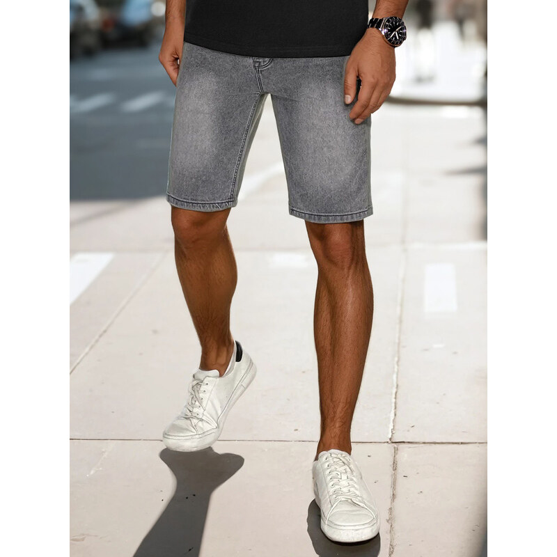 Pánske džínsové šortky šedé FashionStreet SX2491 67683358