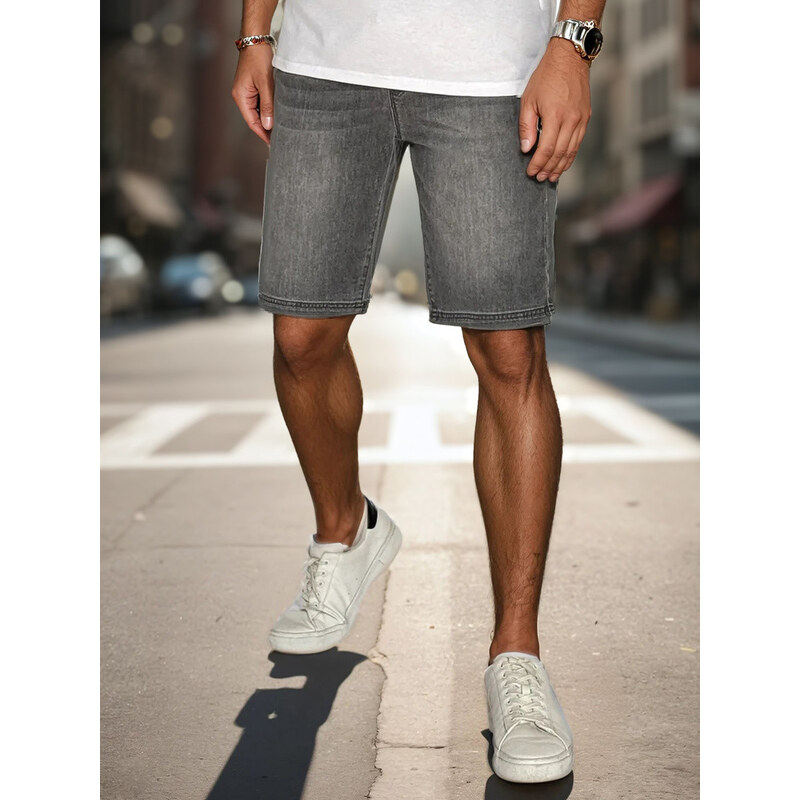 Pánske džínsové šortky šedé FashionStreet SX2501 67683360