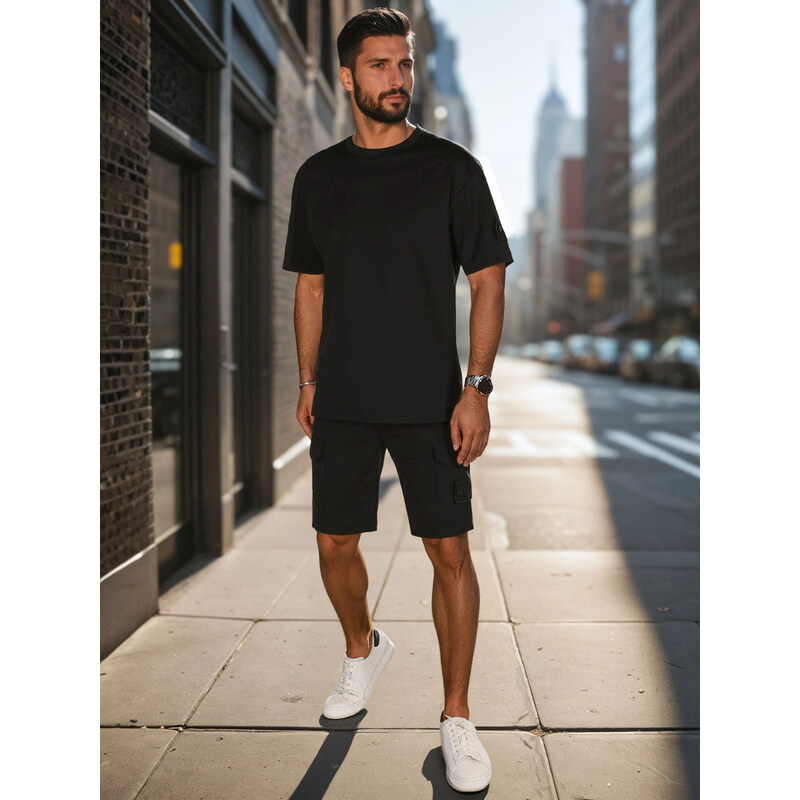 Pánsky čierny set FashionStreet AX0807 67683370