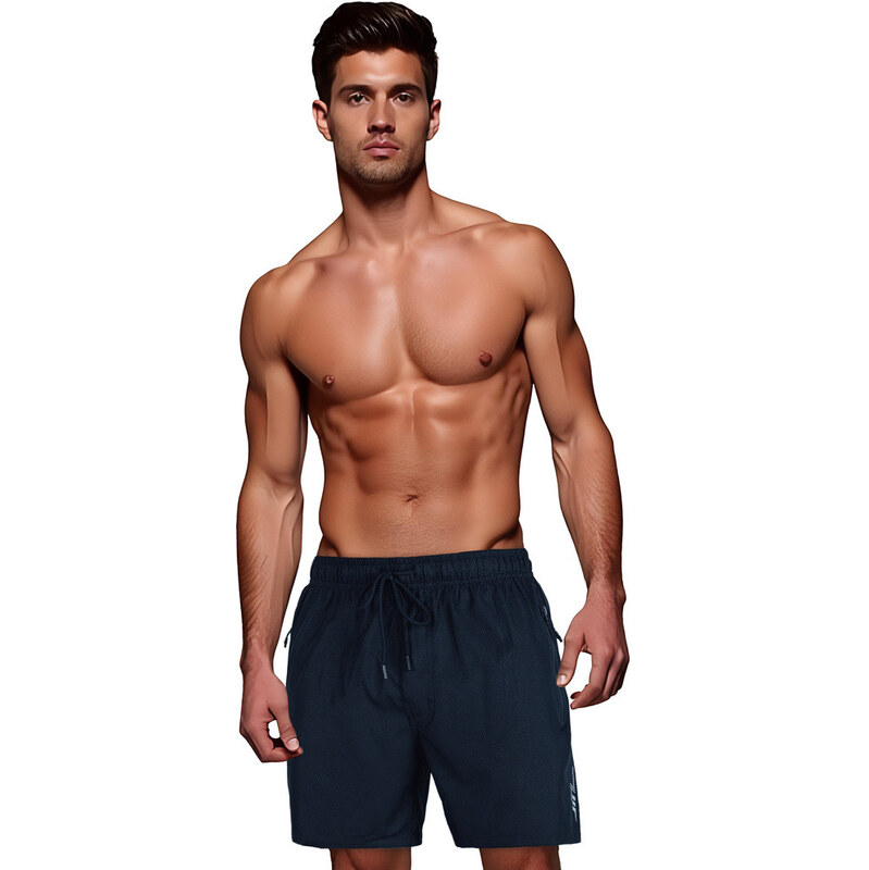 Pánske tmavomodré šortky FashionStreet SX2528 67683435