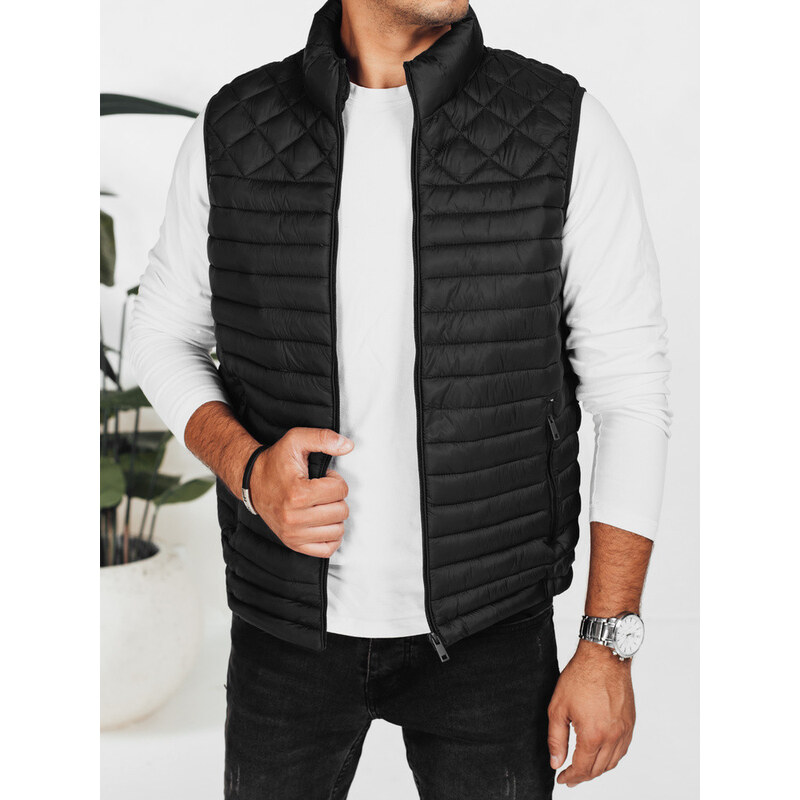 Pánska prešívaná vesta čierna FashionStreet TX5076 67683521