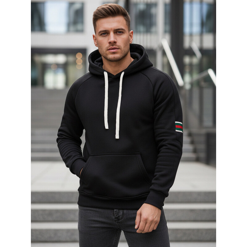 Pánska mikina s kapucňou čierna FashionStreet BX5943 67683835