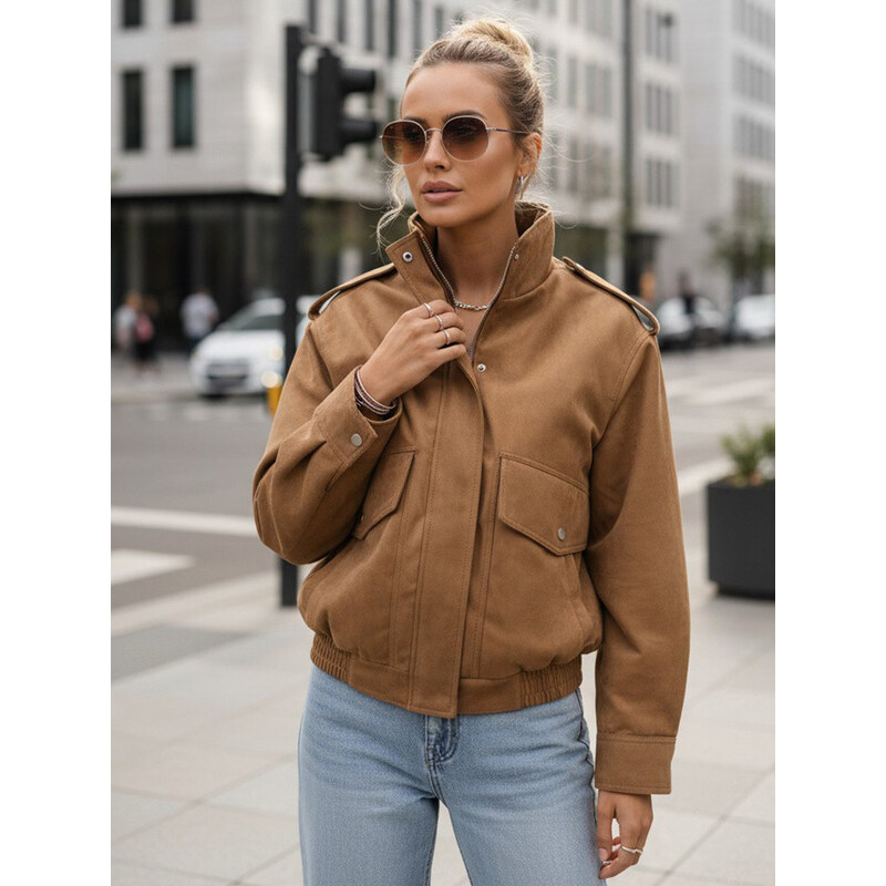 Dámska semišová bomber bunda FashionStreet TY5572 67684040
