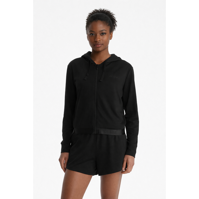Guess junie full zip sweatshirt BLACK 67687404