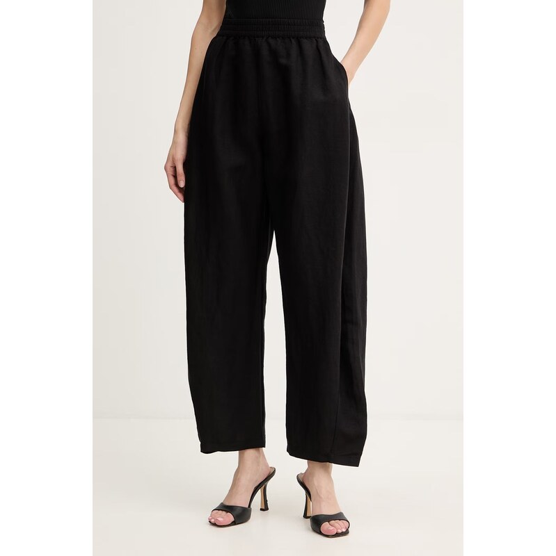 Nohavice s prímesou ľanu BOSS Orange C Talinen 67688364