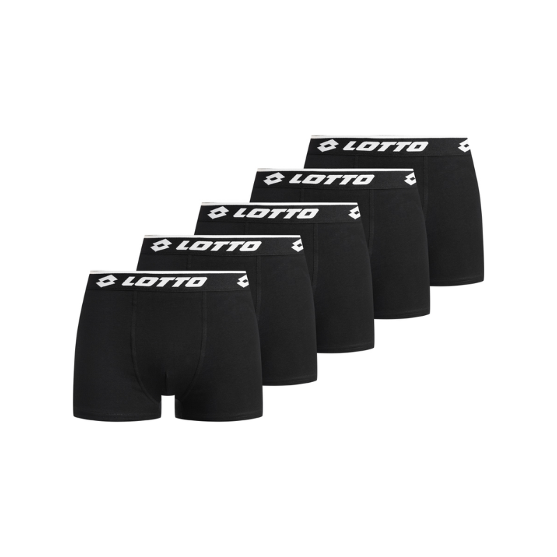 Pohodlné Pánske Boxerky LOTTO Retro 95% Bavlna balenie 5 kusov čierne 67688386