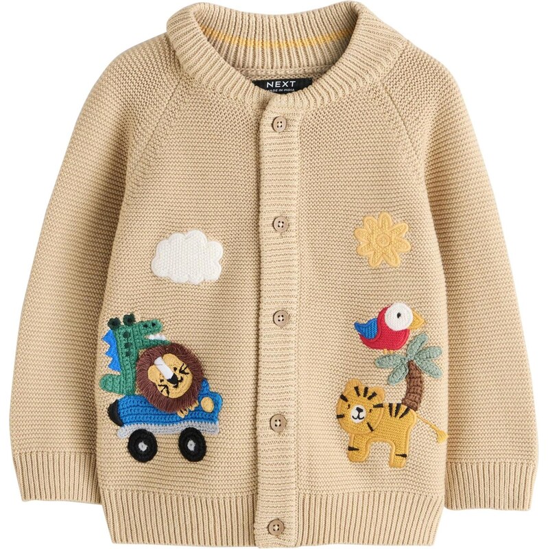 Next Kardigán modrá / hnedá / brokátová / biela 67695135