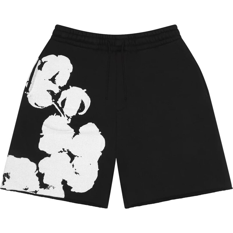 Denim Tears Big Cotton Wreath Sweat Shorts Black 67690721