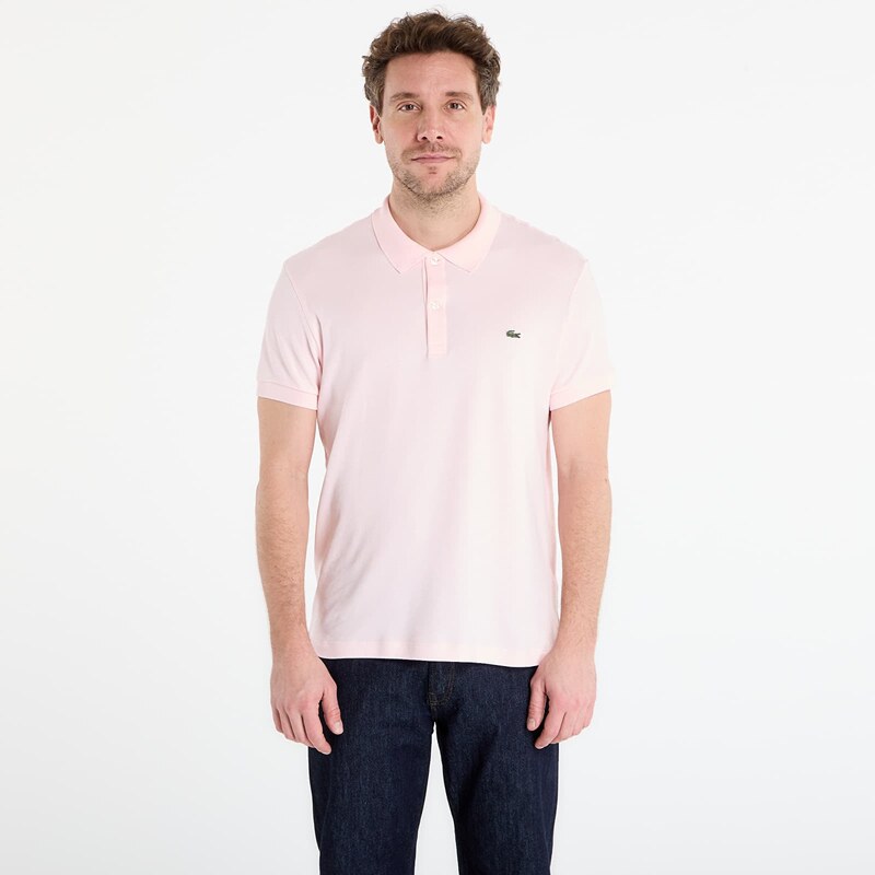 Tričko LACOSTE Short Sleeved Ribbed Collar Shirt Flamingo 4 67693900