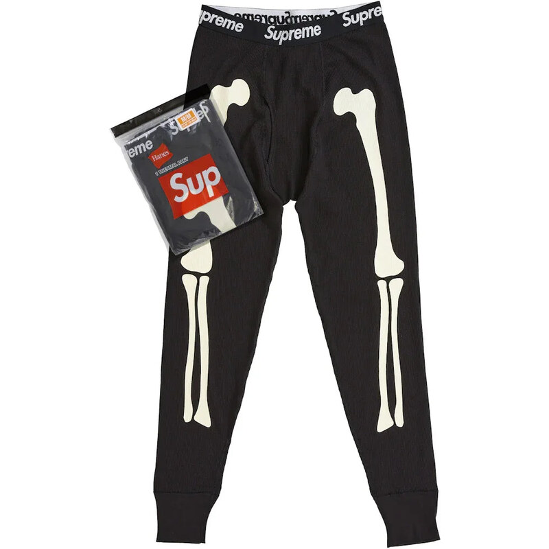Supreme Hanes Bones Thermal Pant FW25 (1 Pack) Black 67341531
