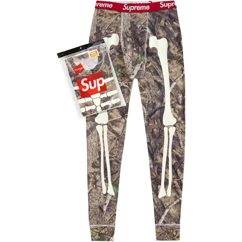 Supreme Hanes Bones Thermal Pant 1 Pack Woodland Camo 67341552