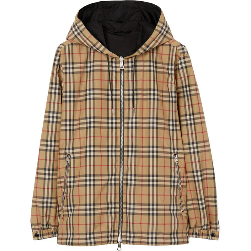 Burberry Check Reversible Hooded Jacket Archive Beige 67341612