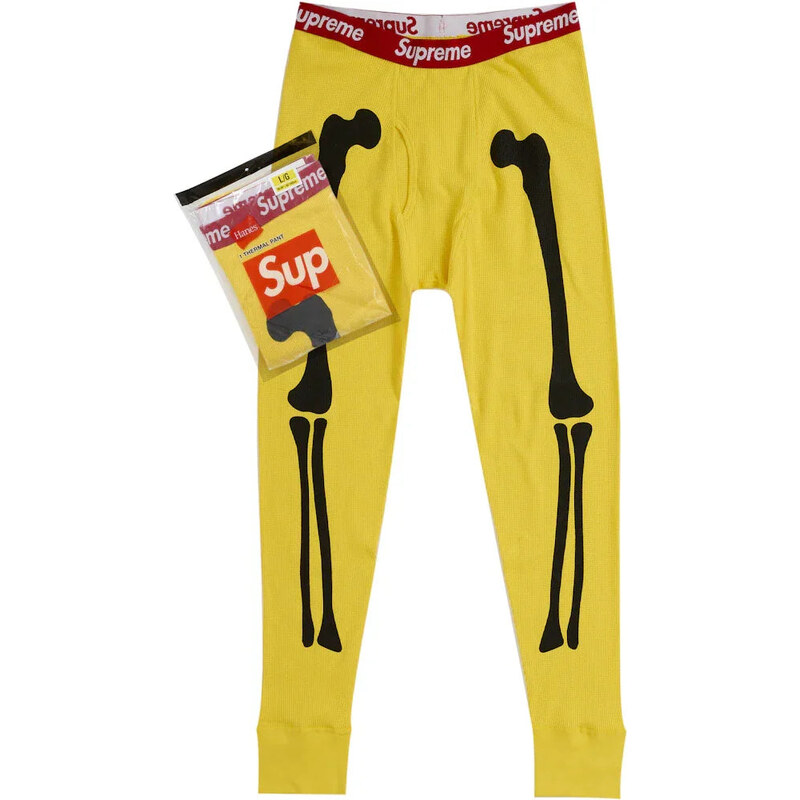 Supreme Hanes Bones Thermal Pant FW25 (1 Pack) Yellow 67342364