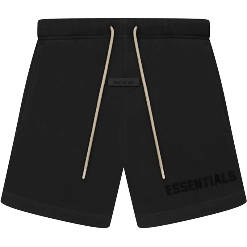 Fear of God Essentials Cream Drawstring Sweatshort Jet Black 67344887