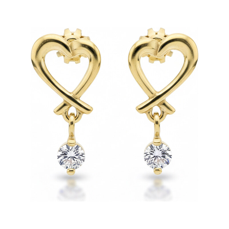 Soliter Nežné pozlátené náušnice Srdce 436 001 00447 05 67624008