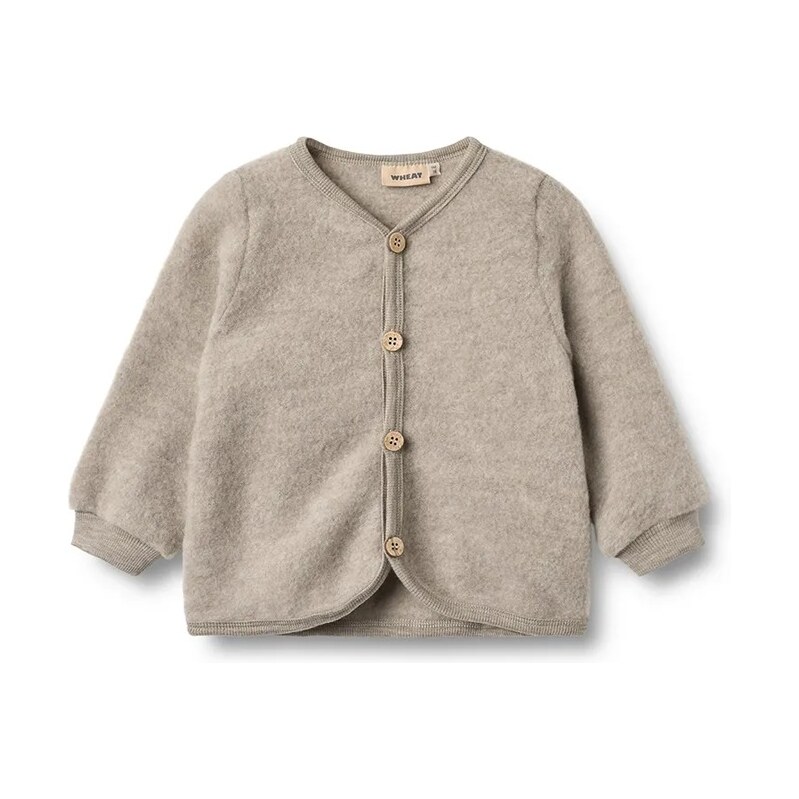 Detský merino vlnený kardigan Wheat 67697158
