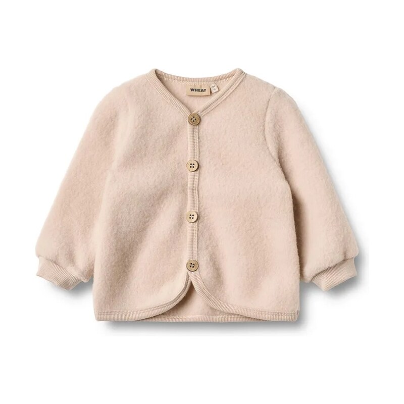 Detský merino vlnený kardigan Wheat 67697157