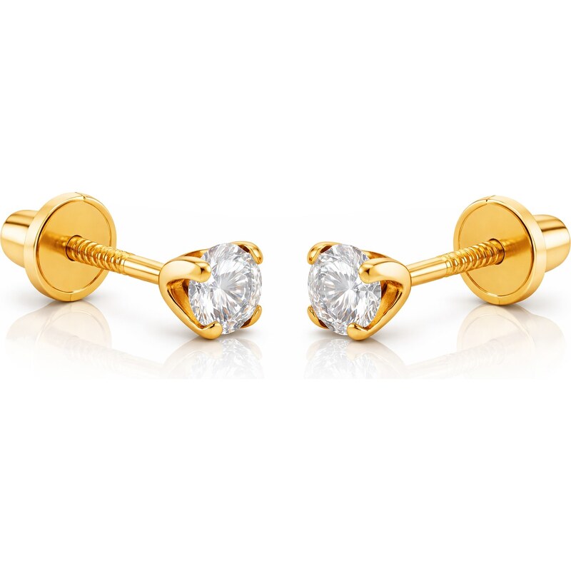 Brilio Blyštivé náušnice zo zlata so zirkónmi 14/30.200/17ZIR 66582861