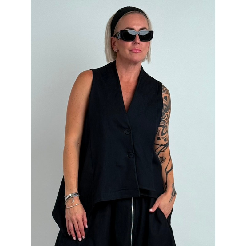 DOLCE VITA Čierna vesta DOLCE 65491285