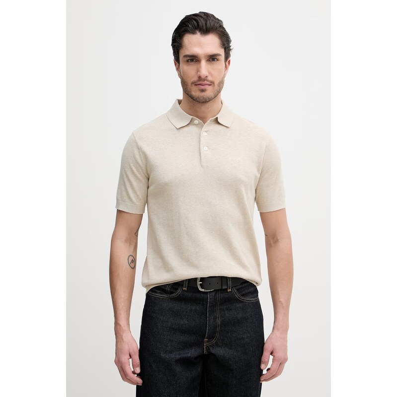 Polo tričko s pridaným ľanom Barbour Muston 67697334