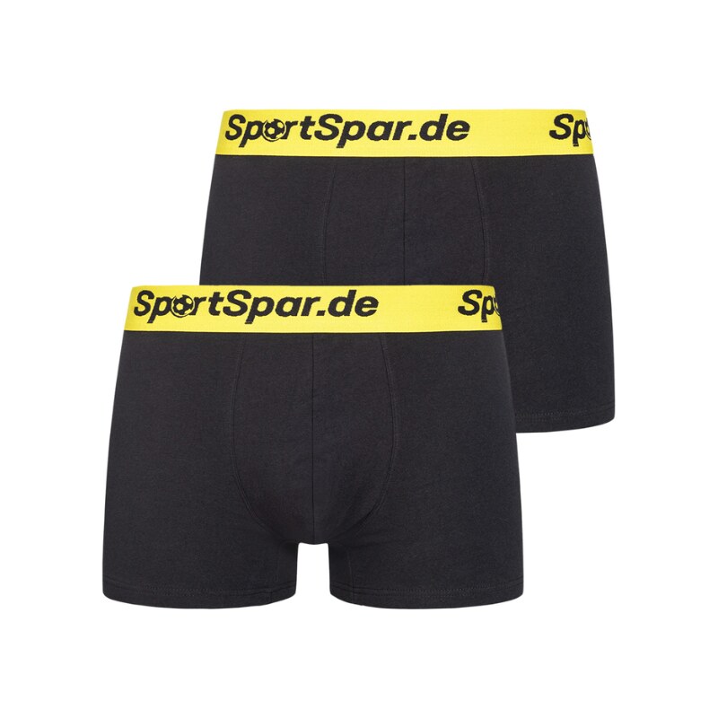 Pohodlné Pánske Boxerky SPORTSPAR balenie 2 ks 95% Bavlna Čierno Žlté 67698002