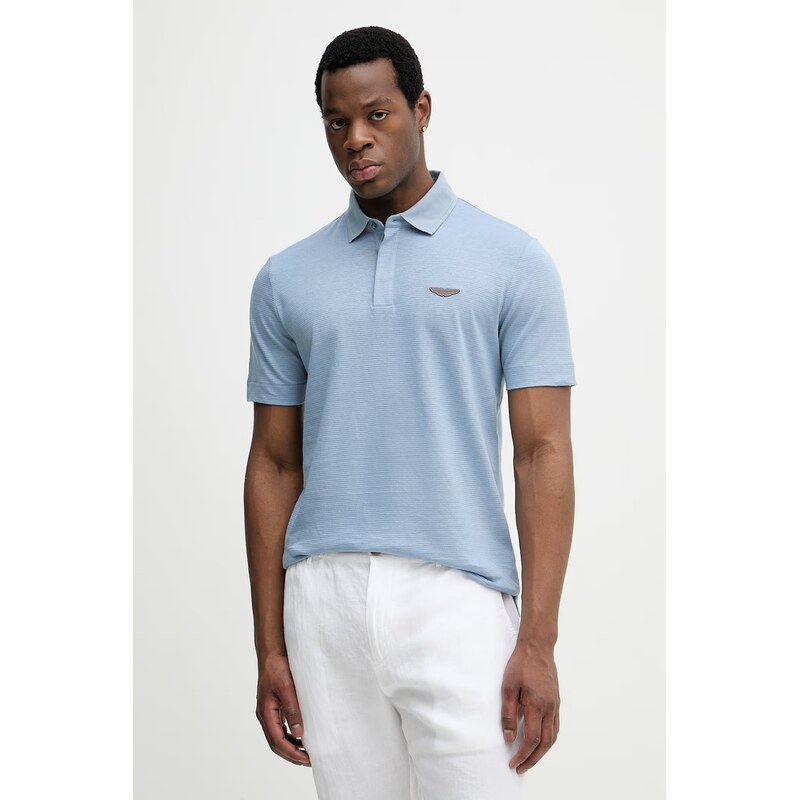 Polo tričko s pridaným ľanom BOSS BOSS X ASTON MARTIN 67721657