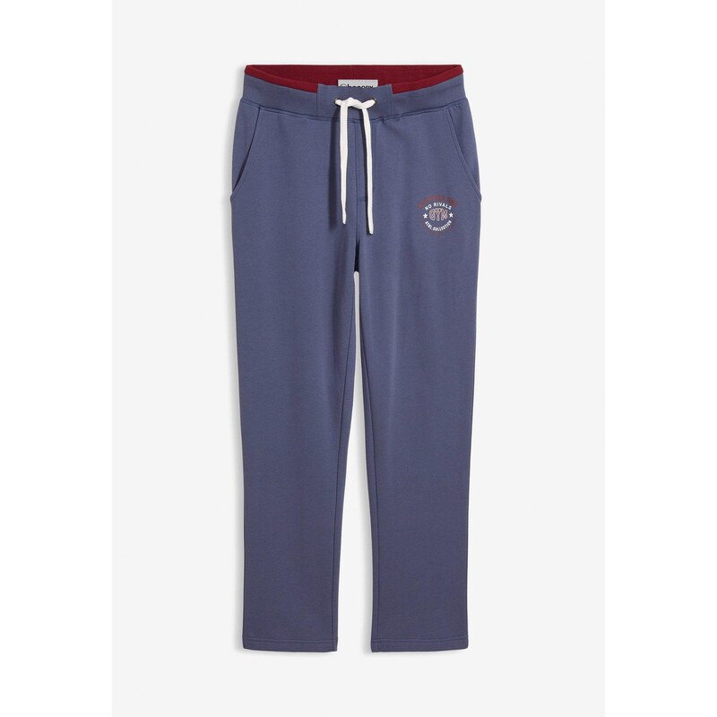 bonprix Joggingové nohavice so športovými detailmi, farba modrá 44731594