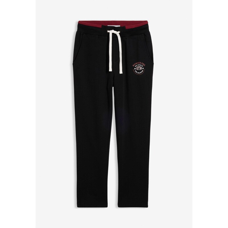 bonprix Joggingové nohavice so športovými detailmi, farba čierna 47951141