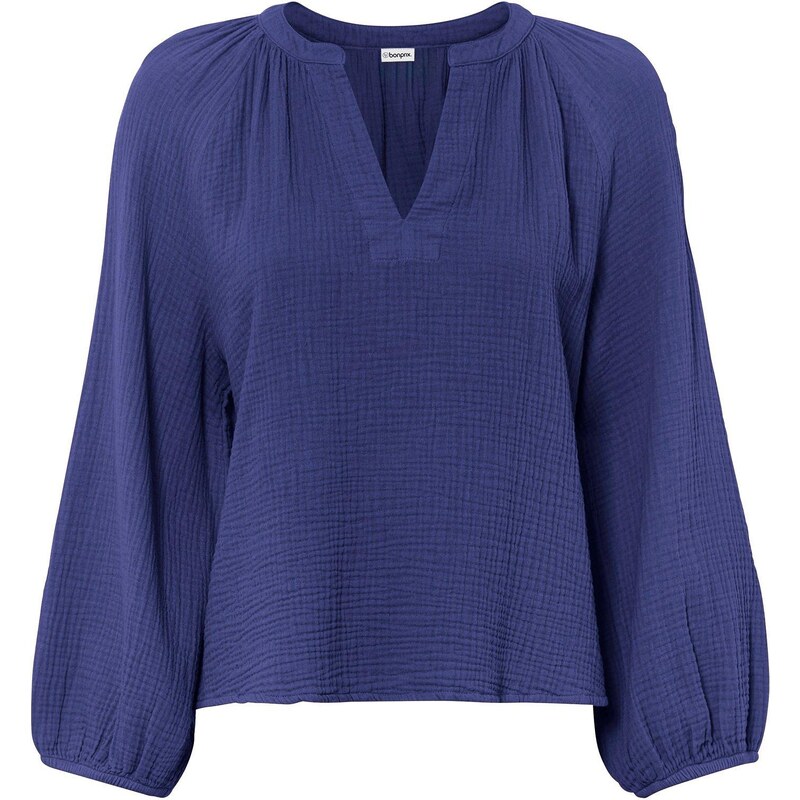 bonprix Blúzka, oversize z mušelínu, farba fialová 44897179