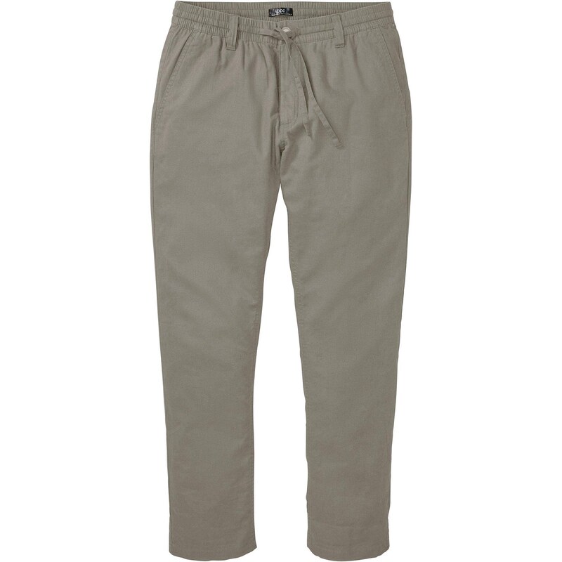 bonprix Chino nohavice, Regular Fit, s plátnom, rovné, farba šedá 53554468