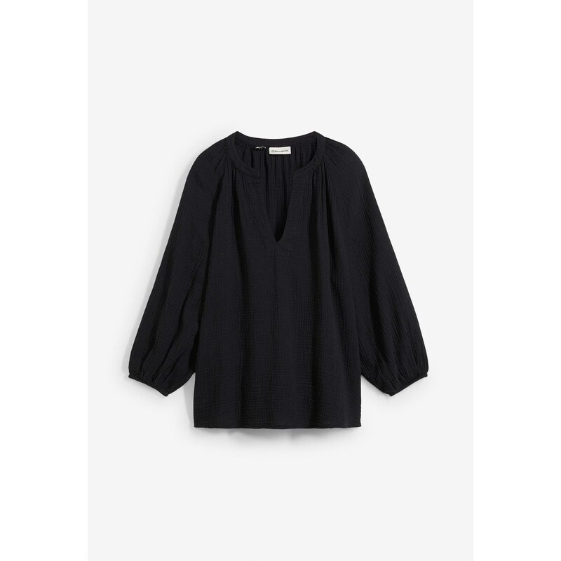 bonprix Blúzka, oversize z mušelínu, farba čierna 63704224