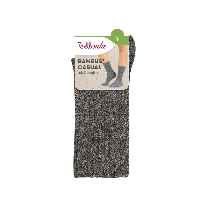 Bellinda BAMBUS CASUAL SOCKS - Zimné bambusové ponožky - sivý melír 64639037