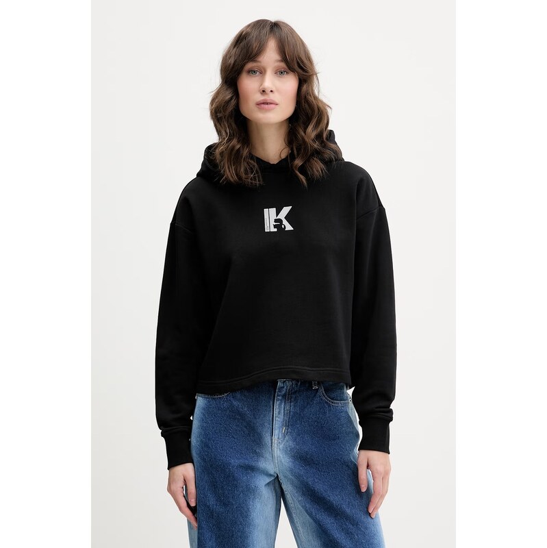 Karl Lagerfeld Jeans mikina s kapucňou dámska bavlnená 67704221