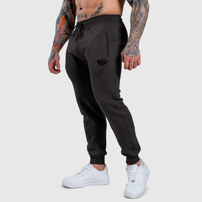 Jogger tepláky Iron Aesthetics Round, sivé 24553815