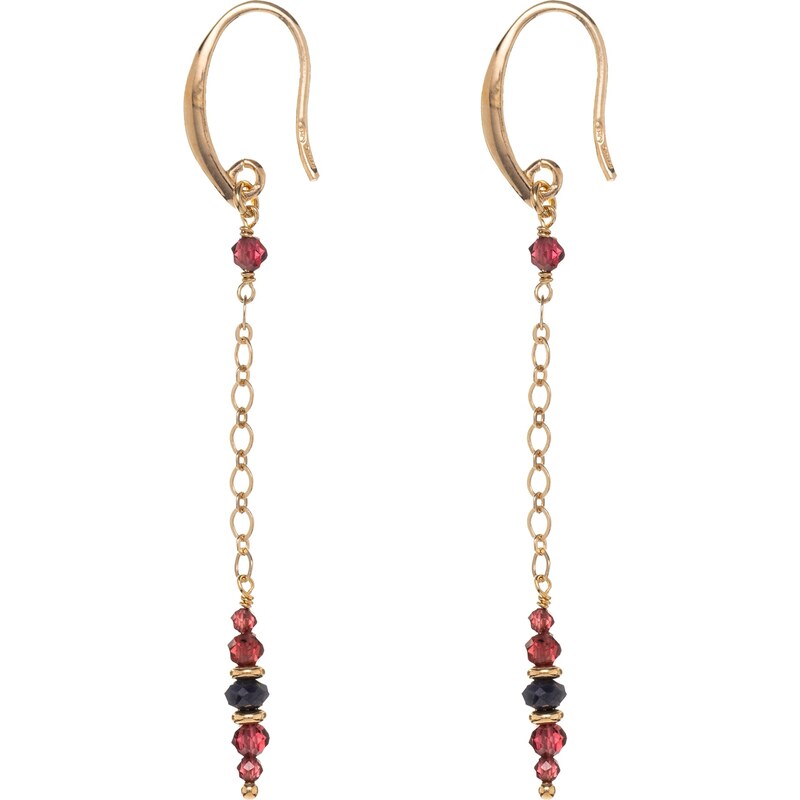 Alisia Dlhé pozlátené náušnice so zafírom a granátmi AL5235.01.000 67708406