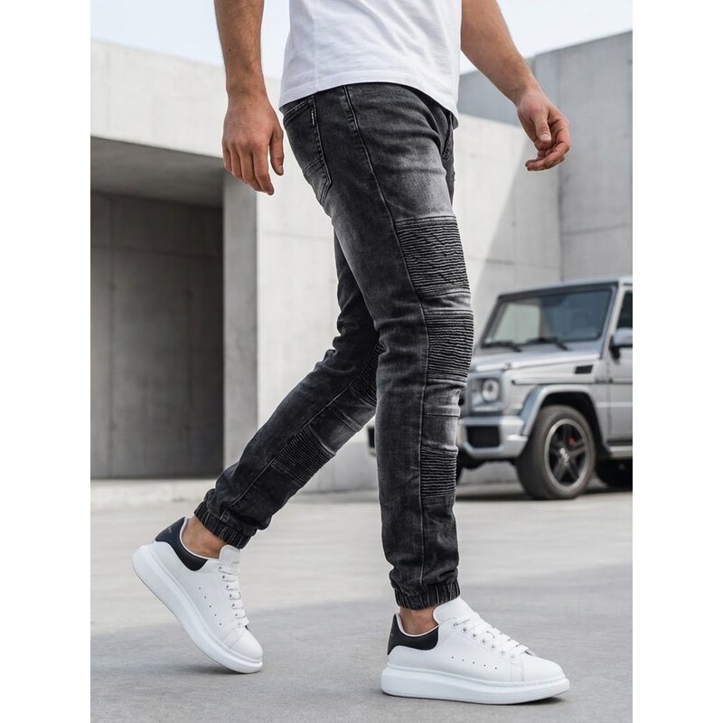 Dstreet Čierne pánske jogger rifle 50098034