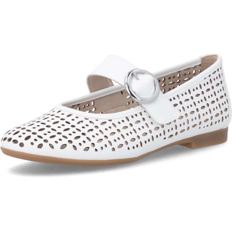 RIEKER Dámske baleríny REMONTE D0K16-80 biela S6 67711032