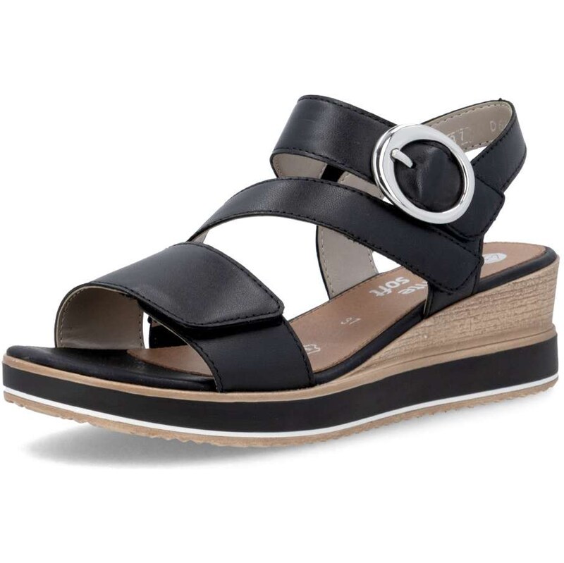 RIEKER Dámske sandále REMONTE D6466-00 čierna S6 67712218