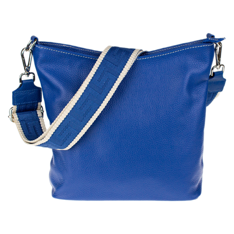 Modrá kožená talianska crossbody kabelka Amalia Azzura I NovaKabelka 67714141