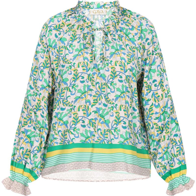 Gaya Blúzka Fashion Look béžová / žltá / zelená / biela 65881977