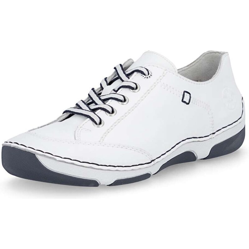 Dámske poltopánky RIEKER 55901-80 biela S6 67712524