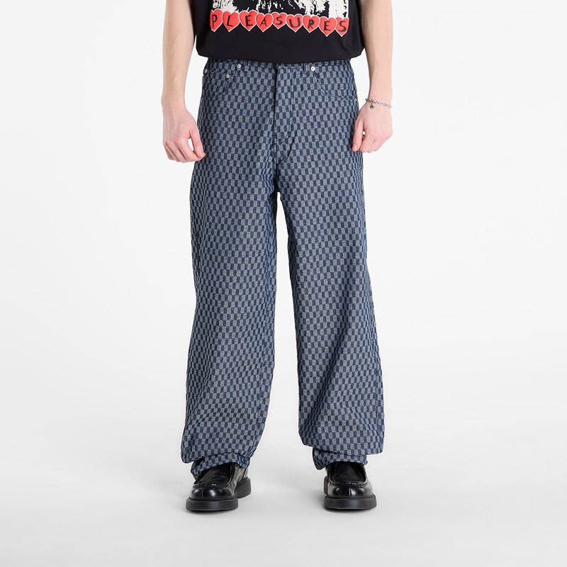 Džínsy PLEASURES Formula Baggy Jeans Indigo Checker 30 67713985