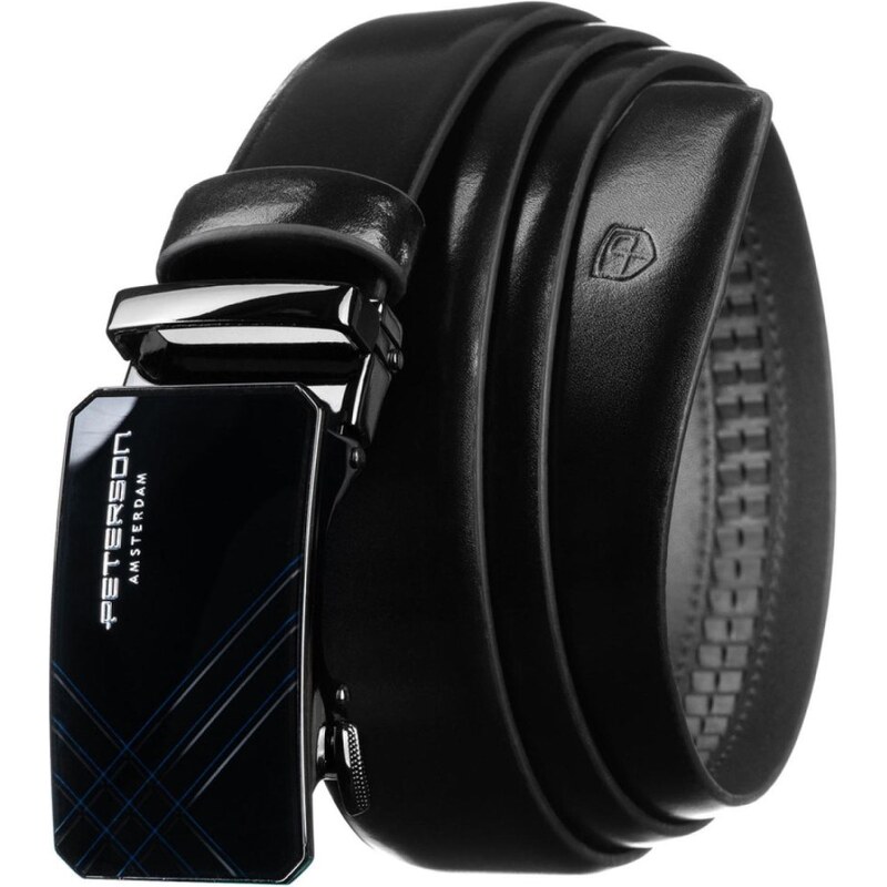 PETERSON Pánsky kožený opasok PETERSON PTN 2A014 čierny 67713934