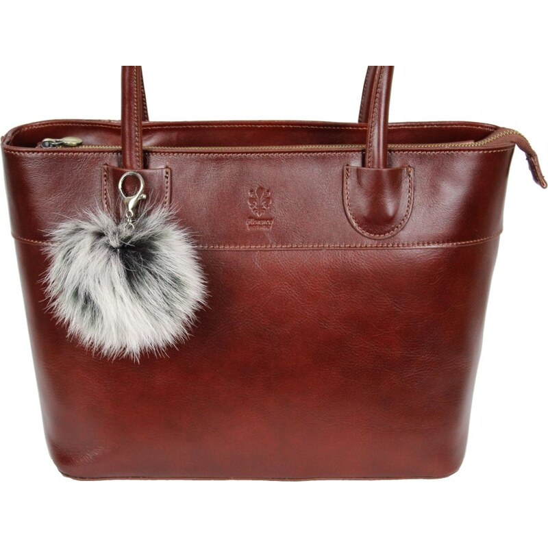 Sikora Kožušinový prívesok ku kabelke medvedíkovec čierno - biely 67713924