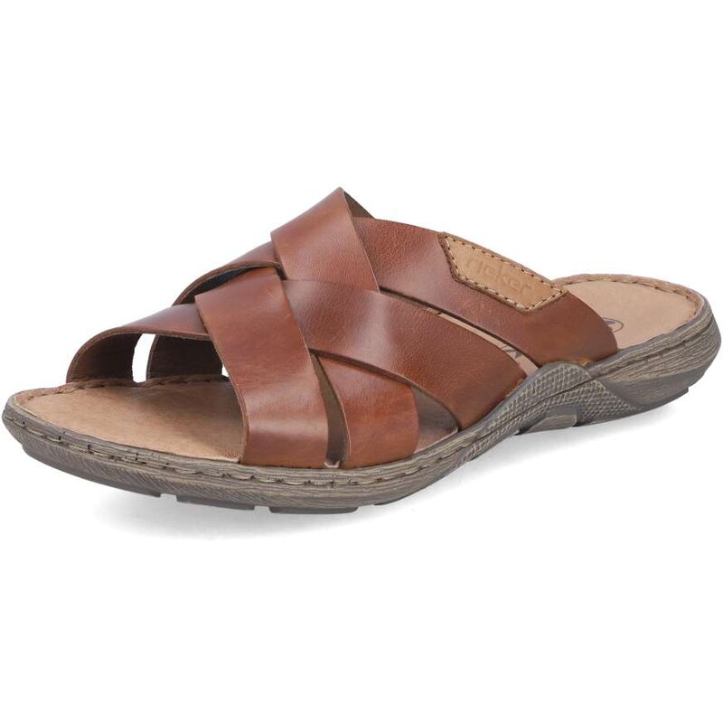 Pánske šľapky RIEKER 22092-24 hnedá S6 67714168