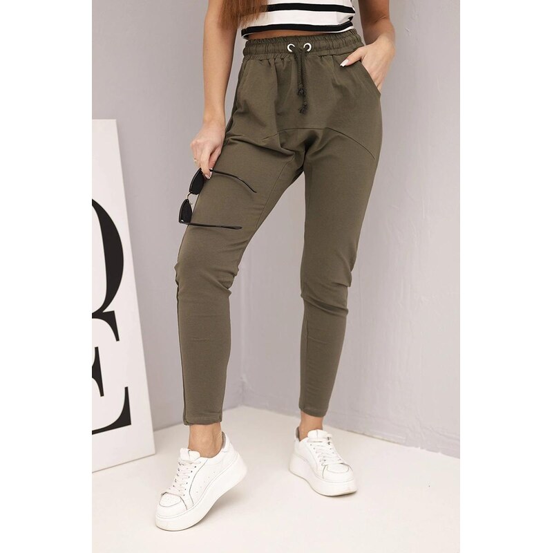 MladaModa Teplákové nohavice s elastickým pásom a šnúrkou model 68429 67714566