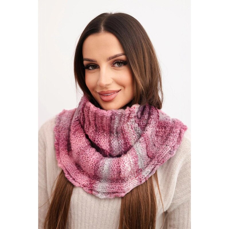 MladaModa Dámsky komínový šál s rolákom KN21 staroružový 67714608