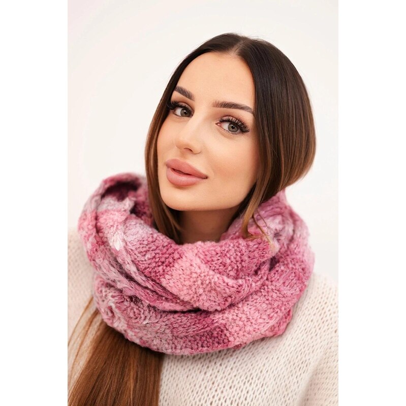 MladaModa Pruhovaný dámsky šál s ombre vzorom KN20 staroružový 67714609