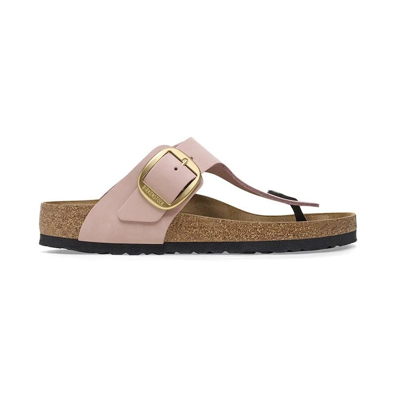 Nubukové šľapky Birkenstock Gizeh Big Buckle 67714915