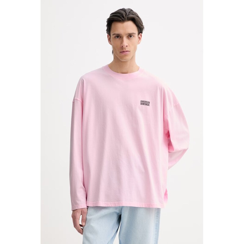 Bavlnené tričko s dlhým rukávom American Vintage 67604620
